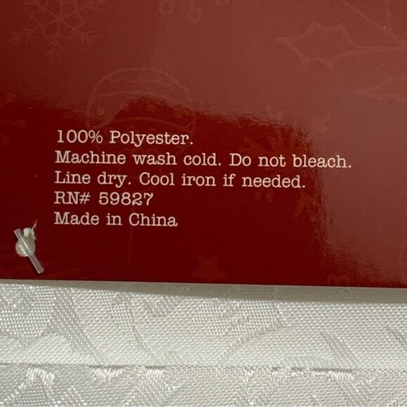 Holly Homes Table Runner Silky Damask Holiday Dressy White 13 in x 72 in - Picture 9 of 11